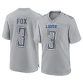 D.Lions #3 Jack Fox Player Gray Atmosphere Fashion Home Game Ldoa Stitched Jerseys