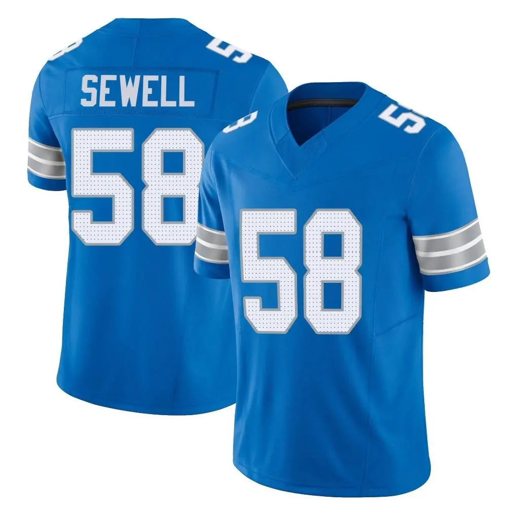 D.Lions #58 Penei Sewell Player Blue Limited Vapor F.U.S.E. Alternate Home Game Ldoa Stitched Jerseys