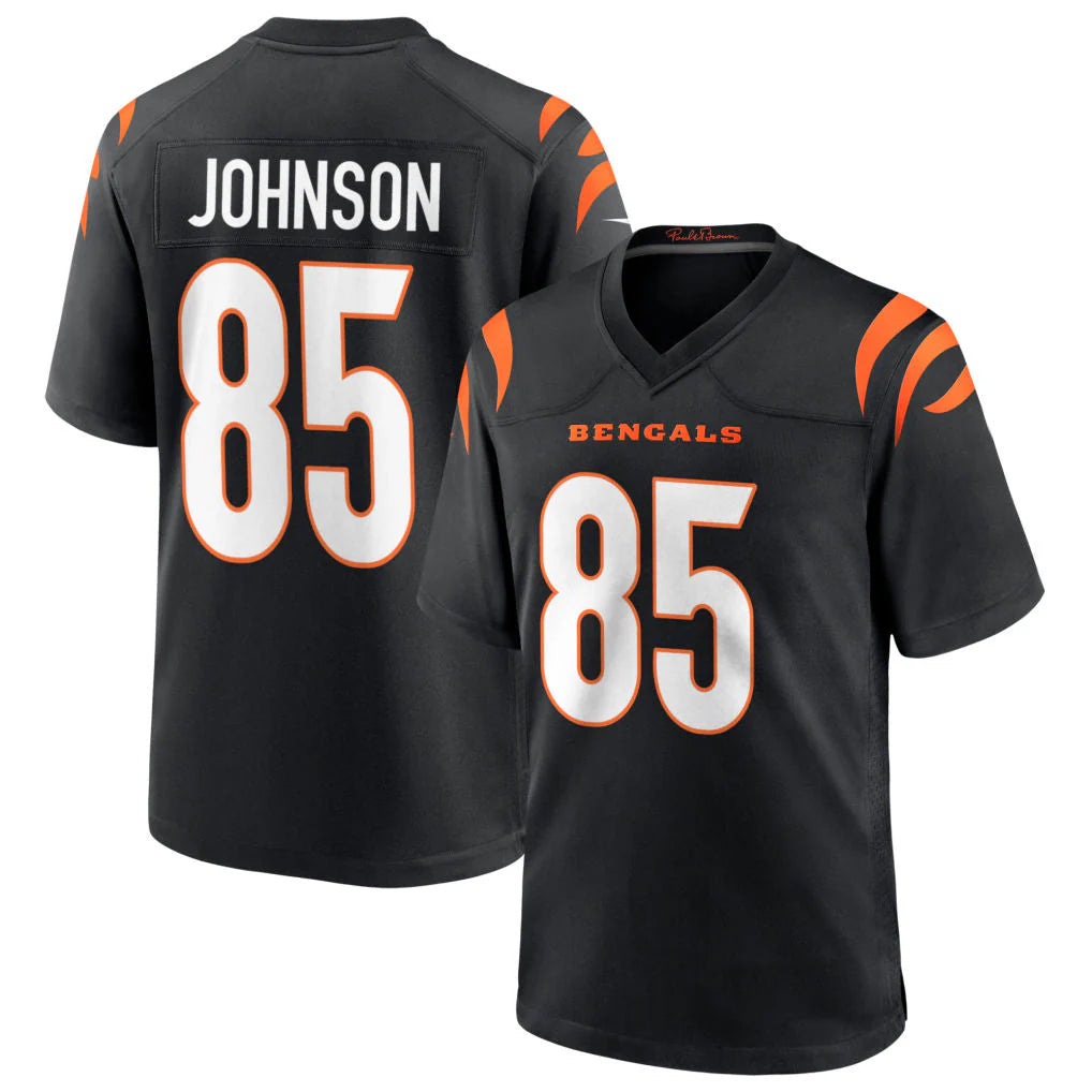 C.Bengals #85 Chad Johnson Player Black Home Game Ldoa Stitched Jerseys