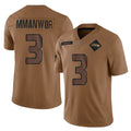 S.Seahawks #3 Nick Emmanwori Player Brown Limited Salute To Service Home Game Ldoa Stitched Jerseys