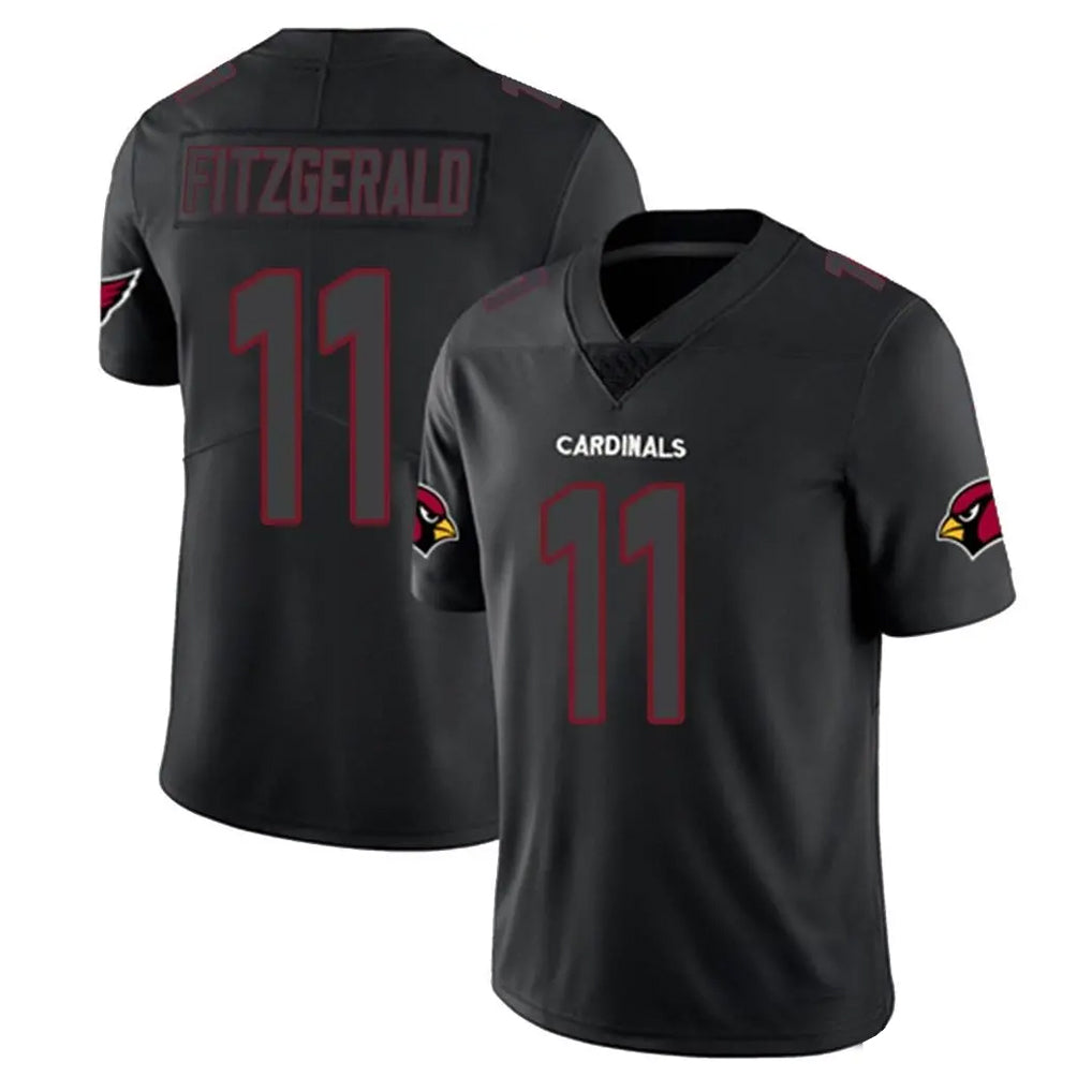 A.Cardinals #11 Larry Fitzgerald Player Black Impact Limited Home Game Ldoa Stitched Jerseys