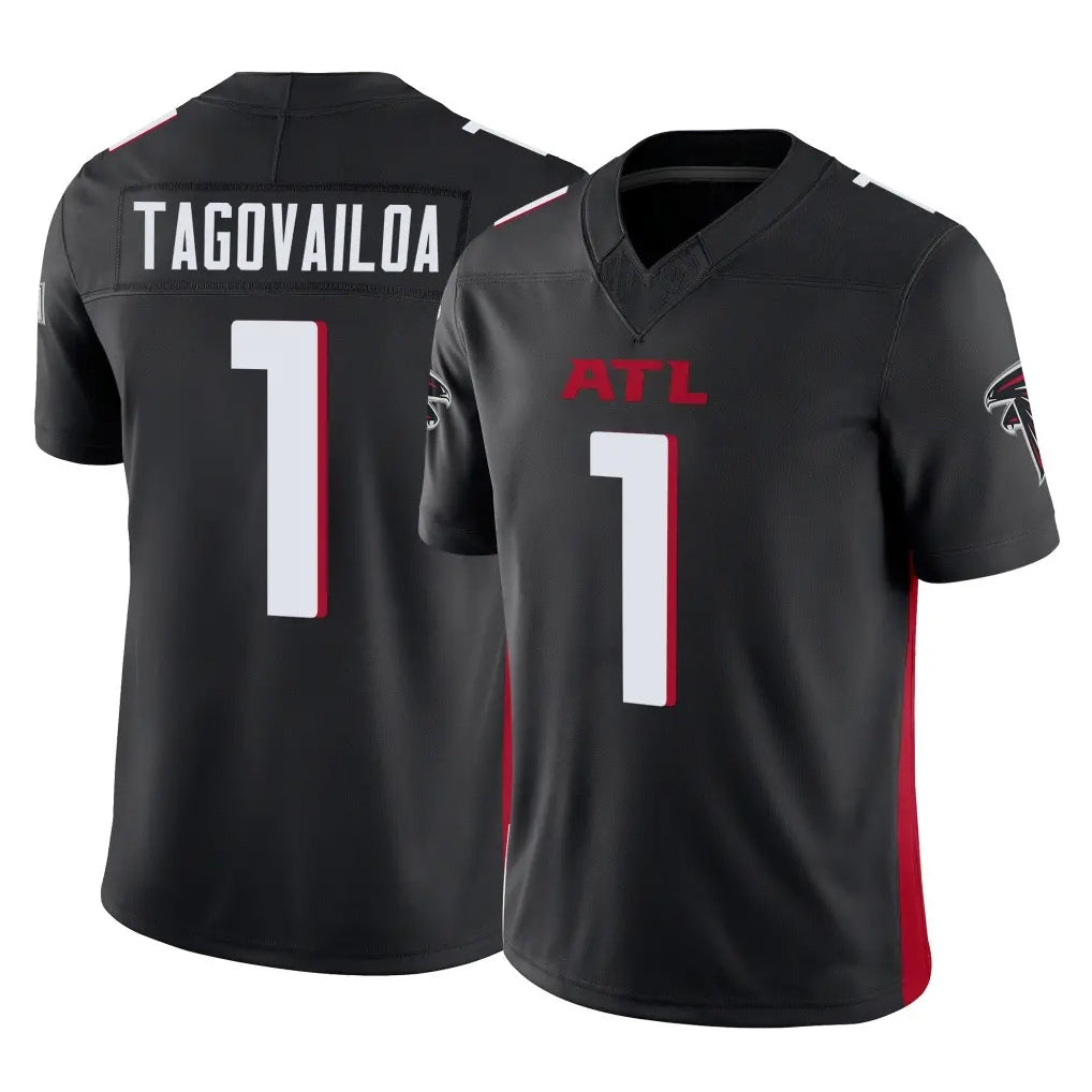 A.Falcons #1 Tua Tagovailoa Player Black Vapor F.U.S.E. Limited Home Game Ldoa Stitched Jerseys