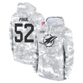 M.Dolphins #52 Patrick Paul Player Arctic Camo Salute to Service Hoodies Limited Game Ldoa Stitched Jerseys