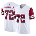 W.Commanders #72 Josh Conerly Jr. Player White Vapor F.U.S.E. Limited Home Game Ldoa Stitched Jerseys