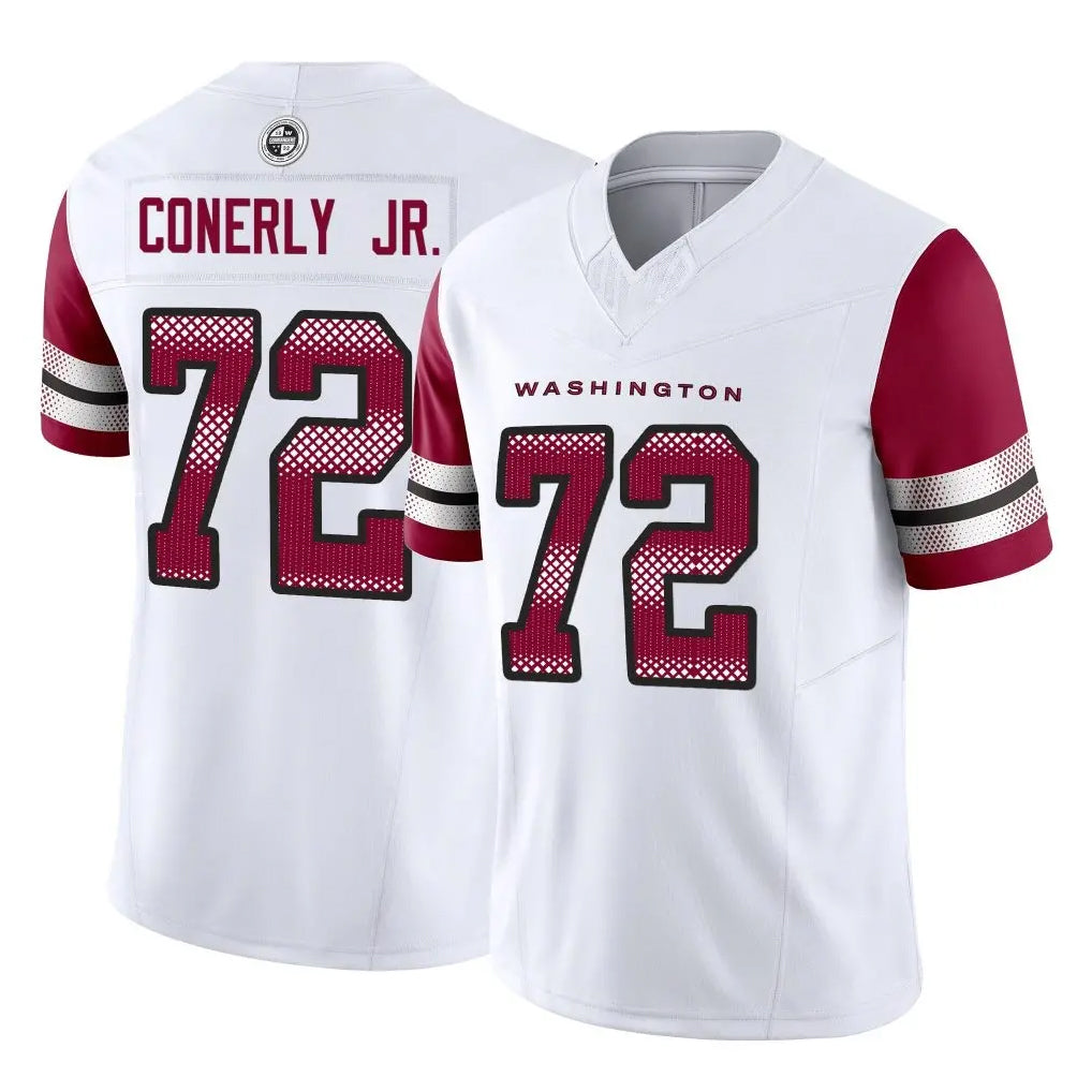 W.Commanders #72 Josh Conerly Jr. Player White Vapor F.U.S.E. Limited Home Game Ldoa Stitched Jerseys