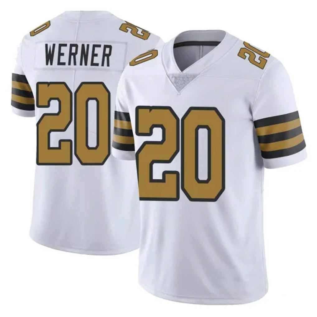 NO.Saints #20 Pete Werner Player White Limited Color Rush Home Game Ldoa Stitched Jerseys