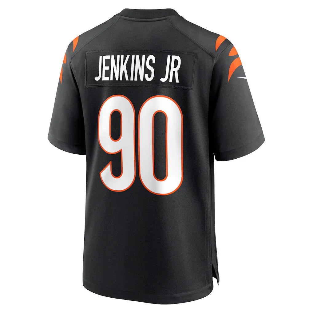 C.Bengals #90 Kris Jenkins Jr Player Black Home Game Ldoa Stitched Jerseys