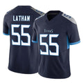 T.Titans #55 JC Latham Player Navy Limited Vapor F.U.S.E. Home Game Ldoa Stitched Jerseys