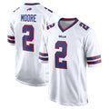 B.Bills #2 DJ Moore Player White Home Game Ldoa Stitched Jerseys