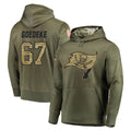 TB.Buccaneers #67 Luke Goedeke Player Olive Salute to Service Pullover Hoodie Home Game Ldoa Stitched Jerseys