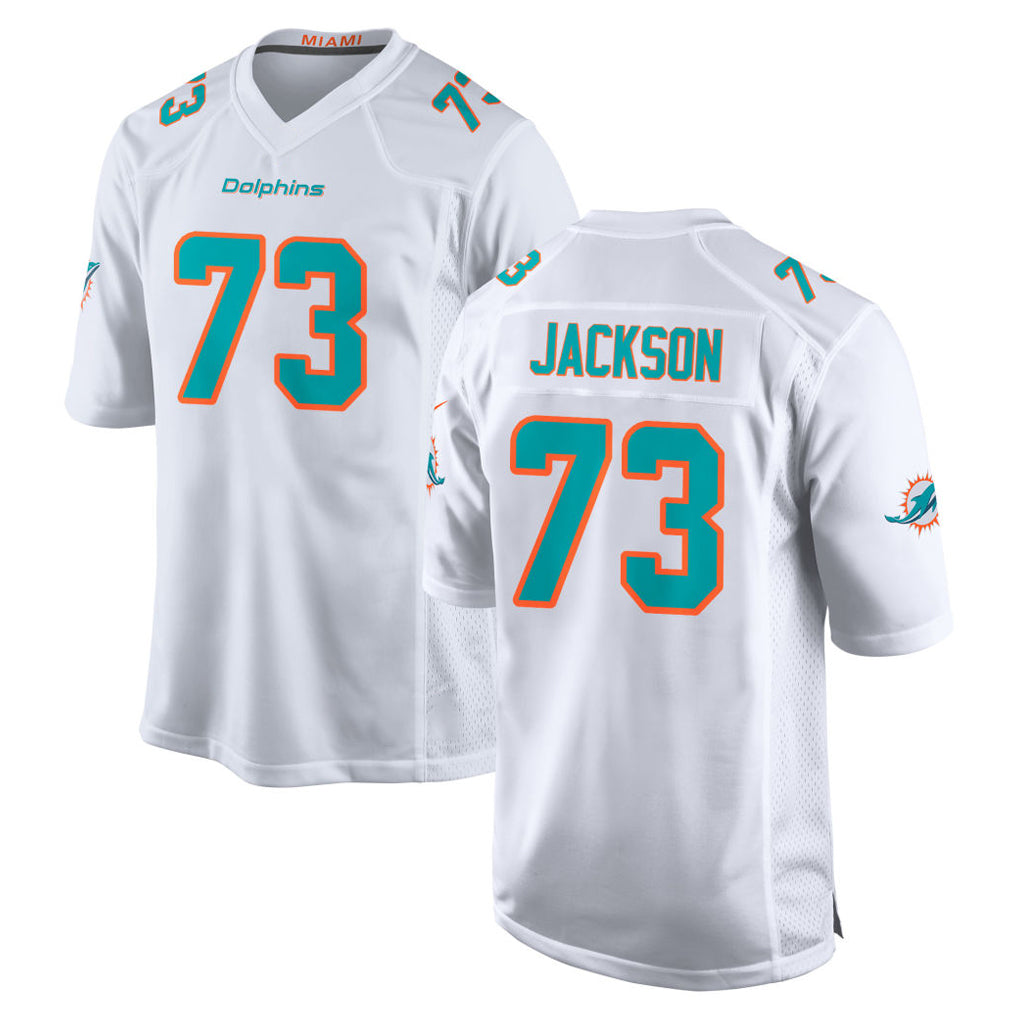 M.Dolphins #73 Austin Jackson Player White Limited Home Game Ldoa Stitched Jerseys