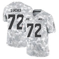 S.Seahawks #72 Abraham Lucas Player Arctic Camo Limited Salute To Service Home Game Ldoa Stitched Jerseys