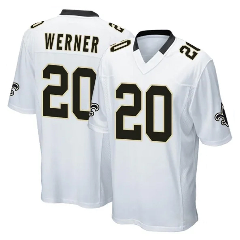 NO.Saints #20 Pete Werner Player White Home Game Ldoa Stitched Jerseys