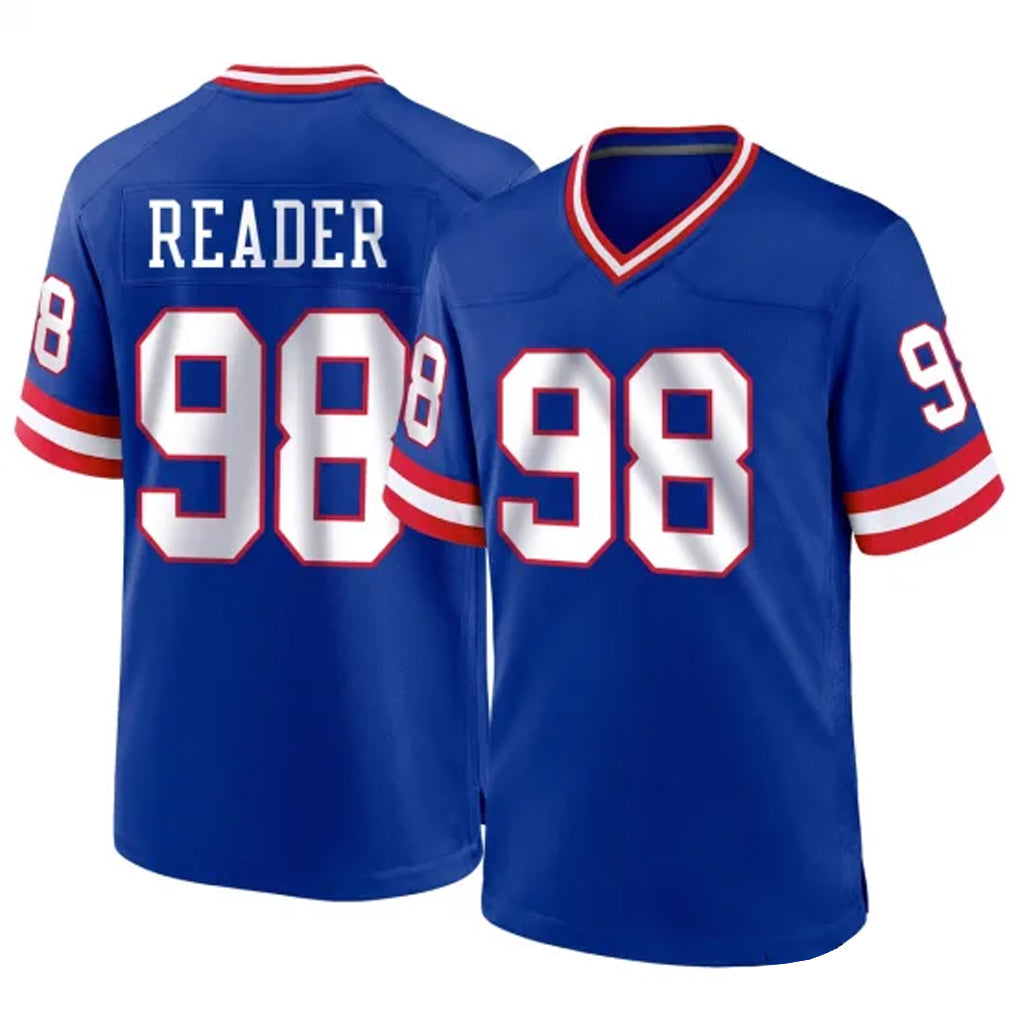 NY.Giants #98 DJ Reader Player Royal Classic Home Game Ldoa Stitched Jerseys