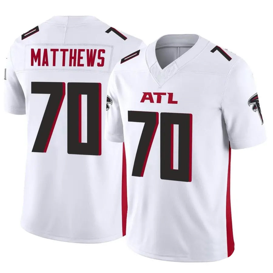 A.Falcons #70 Jake Matthews Player White Vapor F.U.S.E. Limited Ldoa Stitched Jerseys
