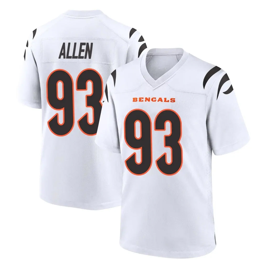 C.Bengals #93 Jonathan Allen Player White Home Game Ldoa Stitched Jerseys