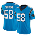 C.Panthers #58 Bobby Okereke Player Blue Vapor F.U.S.E. Limited Home Game Ldoa Stitched Jerseys