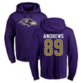 B.Ravens #89 Mark Andrews Player Purple Salute to Service Pullover Hoodie Ldoa Stitched Jerseys