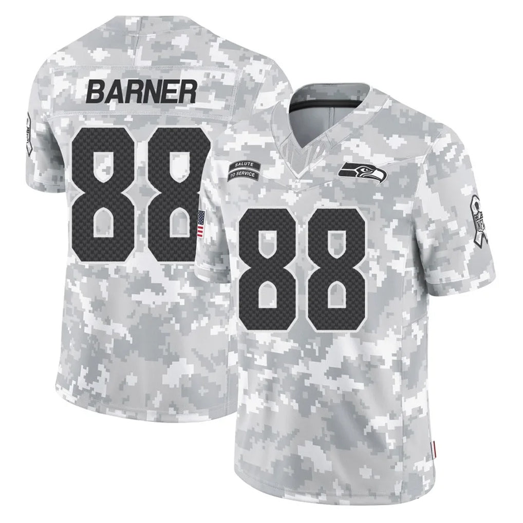 S.Seahawks #88 AJ Barner Player Arctic Camo Limited Salute To Service Home Game Ldoa Stitched Jerseys