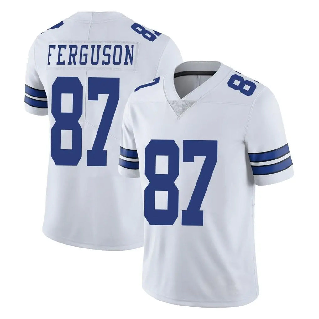 D.Cowboys #87 Jake Ferguson Player White Vapor Untouchable Limited Home Game Ldoa Stitched Jerseys