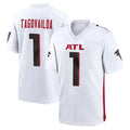 A.Falcons #1 Tua Tagovailoa Player White Home Game Ldoa Stitched Jerseys