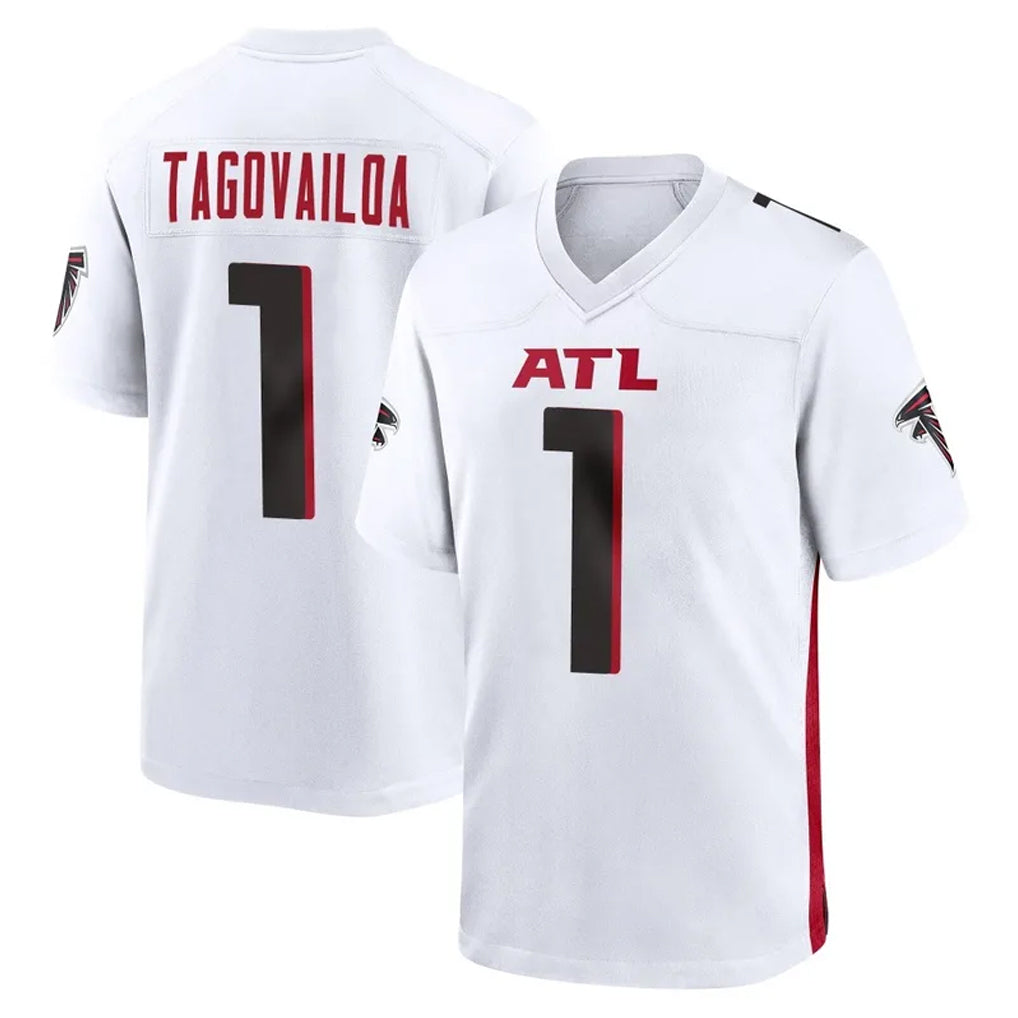 A.Falcons #1 Tua Tagovailoa Player White Home Game Ldoa Stitched Jerseys