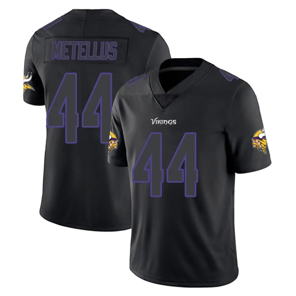 M.Vikings #44 Josh Metellus Player Black Impact LImited Home Game Ldoa Stitched Jerseys