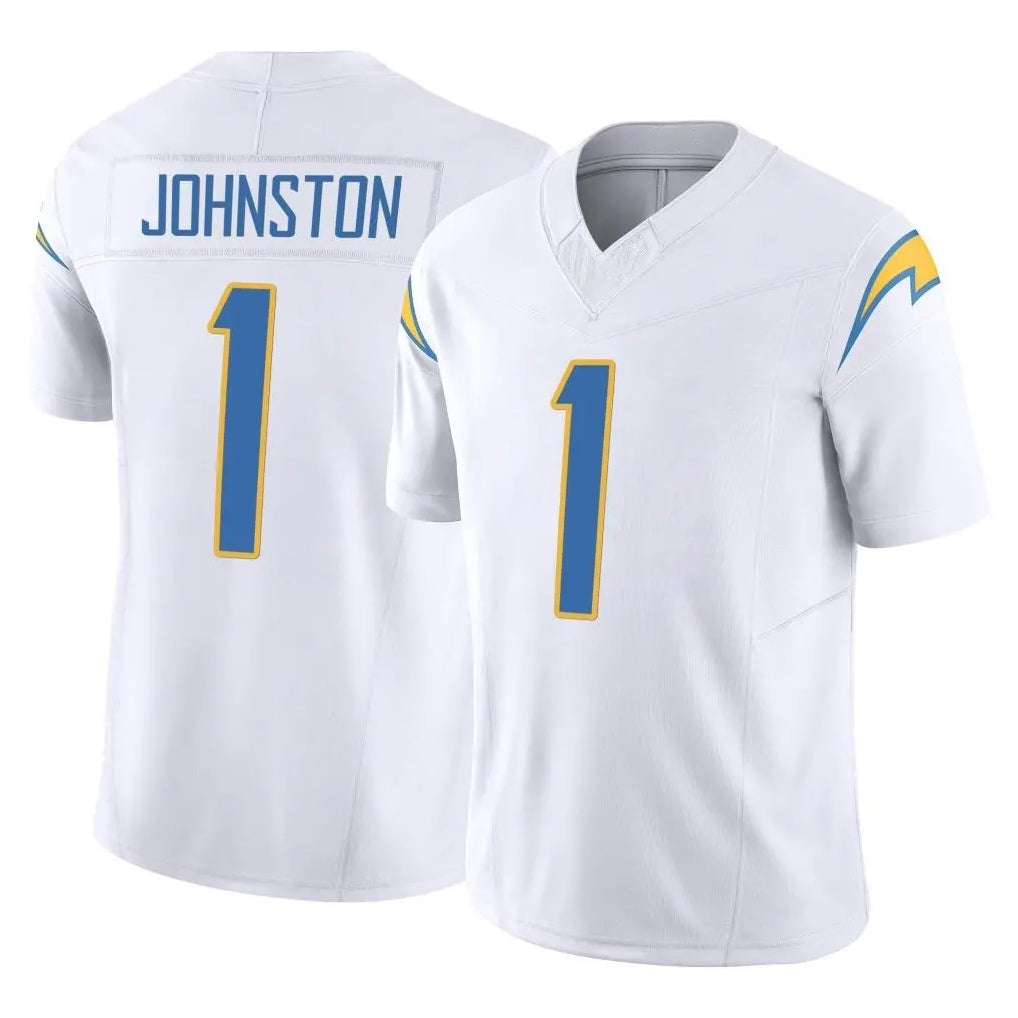 LA.Chargers #1 Quentin Johnston Player White Limited Vapor F.U.S.E. Home Game Ldoa Stitched Jerseys