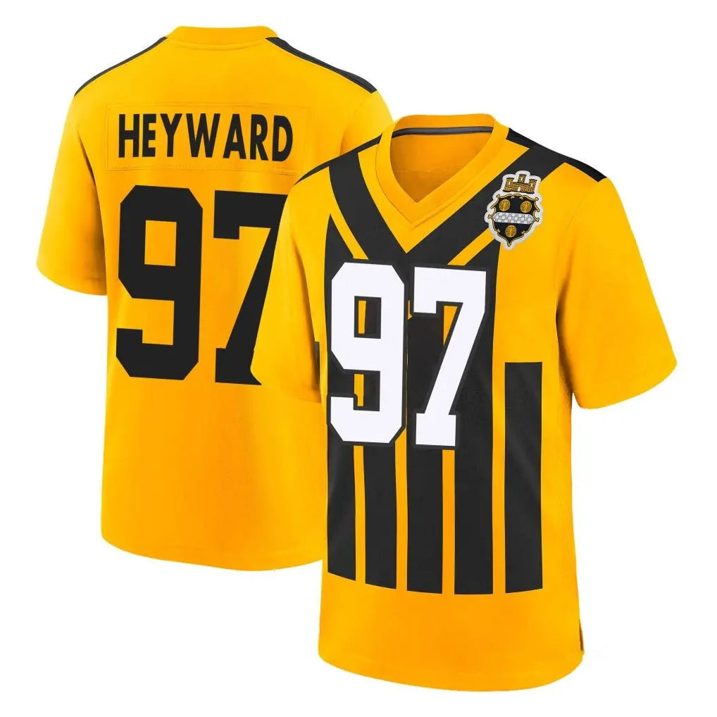 P.Steelers #97 Cameron Heyward Player Gold Limited 1933 Throwback Home Game Ldoa Stitched Jerseys