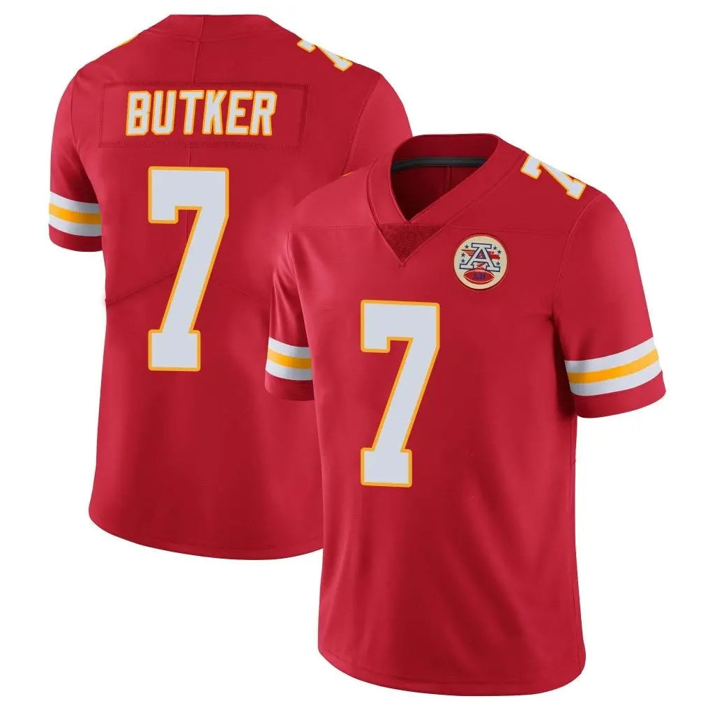 KC.Chiefs #7 Harrison Butker Player Red Limited Vapor Untouchable Home Game Ldoa Stitched Jerseys