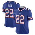 B.Bills #22 Ray Davis Player Royal Vapor Limited Ldoa Stitched Jerseys