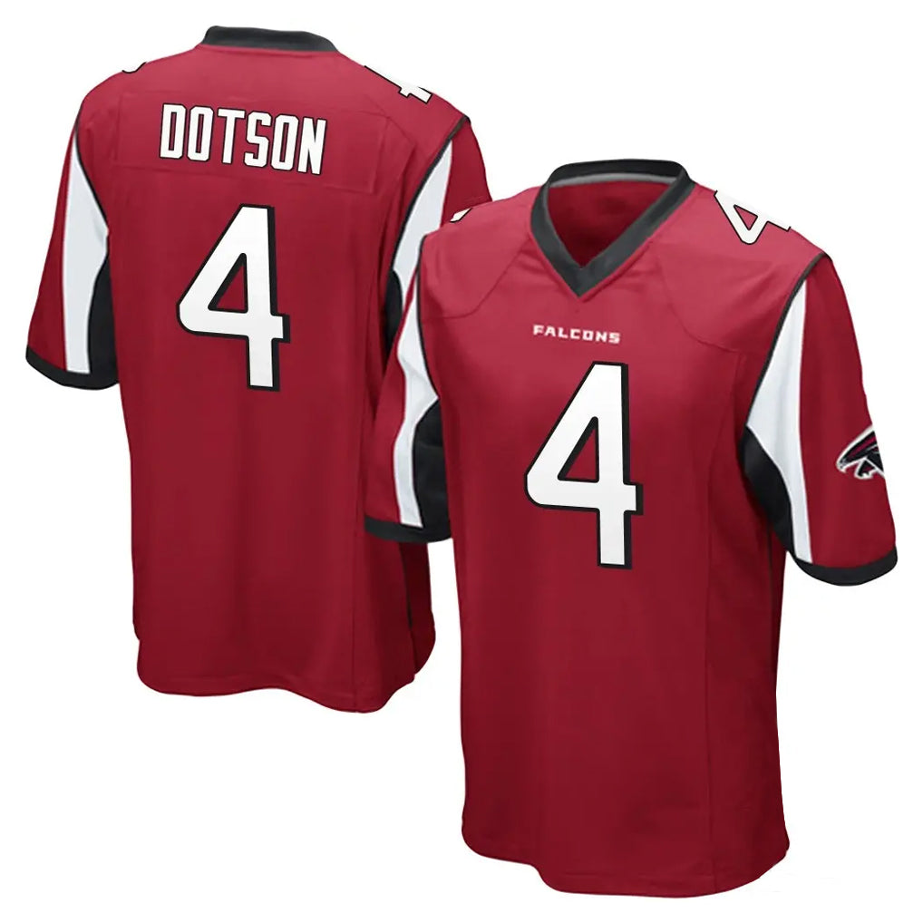 A.Falcons #4 Jahan Dotson Player Red Color Vapor Home Game Ldoa Stitched Jerseys