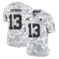 D.Cowboys #13 Caleb Downs Player Arctic Camo Salute to Service Limited Home Game Ldoa Stitched Jerseys
