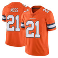 D.Broncos #21 Riley Moss Player Orange Vapor Untouchable Limited Home Game Ldoa Stitched Jerseys