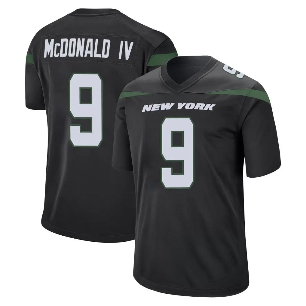 NY.Jets #9 Will McDonald IV Player Stealth Black Home Game Ldoa Stitched Jerseys