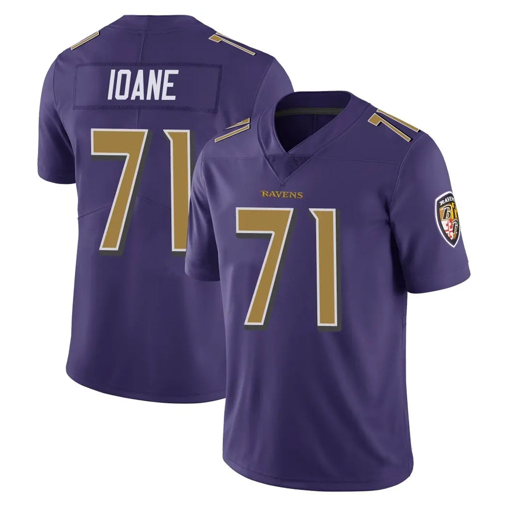 B.Ravens #71 Olaivavega Ioane Player Purple Color Vapor Untouchable Home Game Ldoa Stitched Jerseys