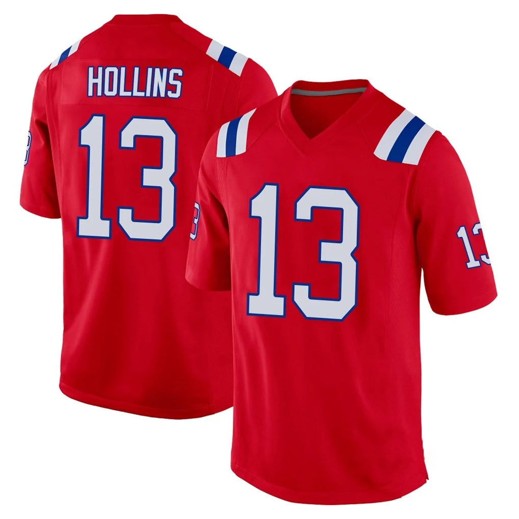 NE.Patriots #13 Mack Hollins Player Red Home Game Ldoa Stitched Jerseys