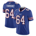 B.Bills #64 O'Cyrus Torrence Player Royal Vapor Untouchable Limited Xdoa Stitched Jerseys