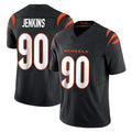 C.Bengals #90 Kris Jenkins Jr Player Black Vapor F.U.S.E. Limited Home Game Ldoa Stitched Jerseys