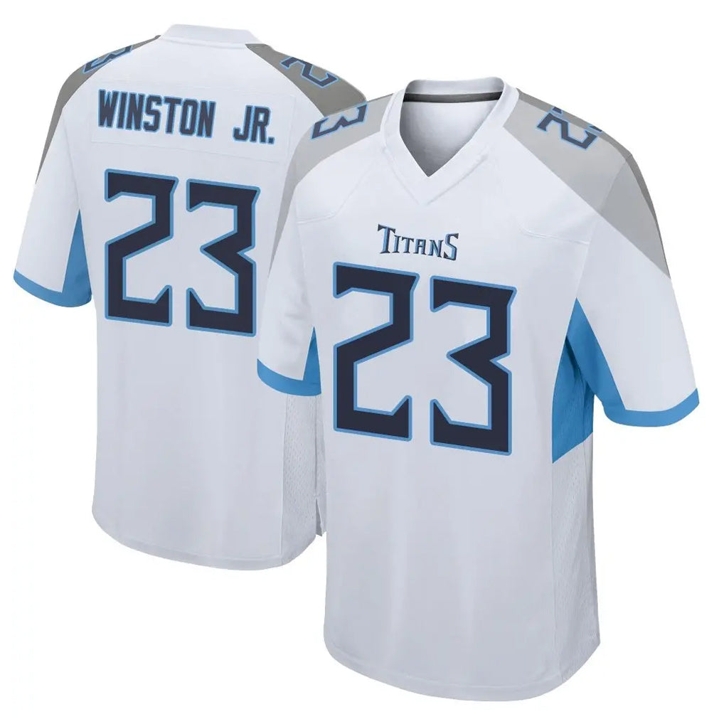 T.Titans #23 Kevin Winston Jr. Player White Home Game Ldoa Stitched Jerseys