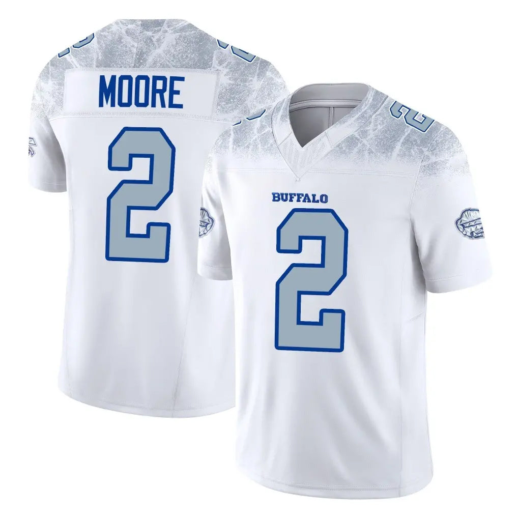 B.Bills #2 DJ Moore Player White Rivalries Collection Limited Game Ldoa Stitched Jerseys