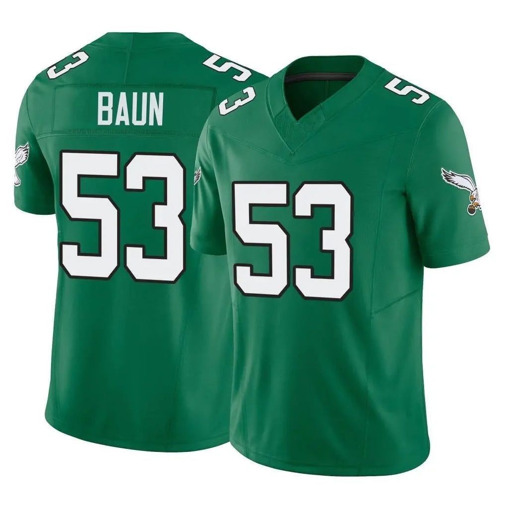 P.Eagles #53 Zack Baun Player Green Kelly Alternate Vapor F.U.S.E. Home Game Ldoa Stitched Jerseys