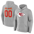 Custom KC.Chiefs Gray Pullover Hoodies Limited Any Name & Numbers Ldoa Stitched Jerseys