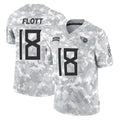 T.Titans #18 Cor'Dale Flott Player Arctic Camo Limited Salute to Service Home Game Ldoa Stitched Jerseys