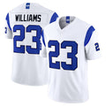 LA.Rams #23 Kyren Williams Player Fearsome White Limited Vapor F.U.S.E. Home Game Ldoa Stitched Jerseys
