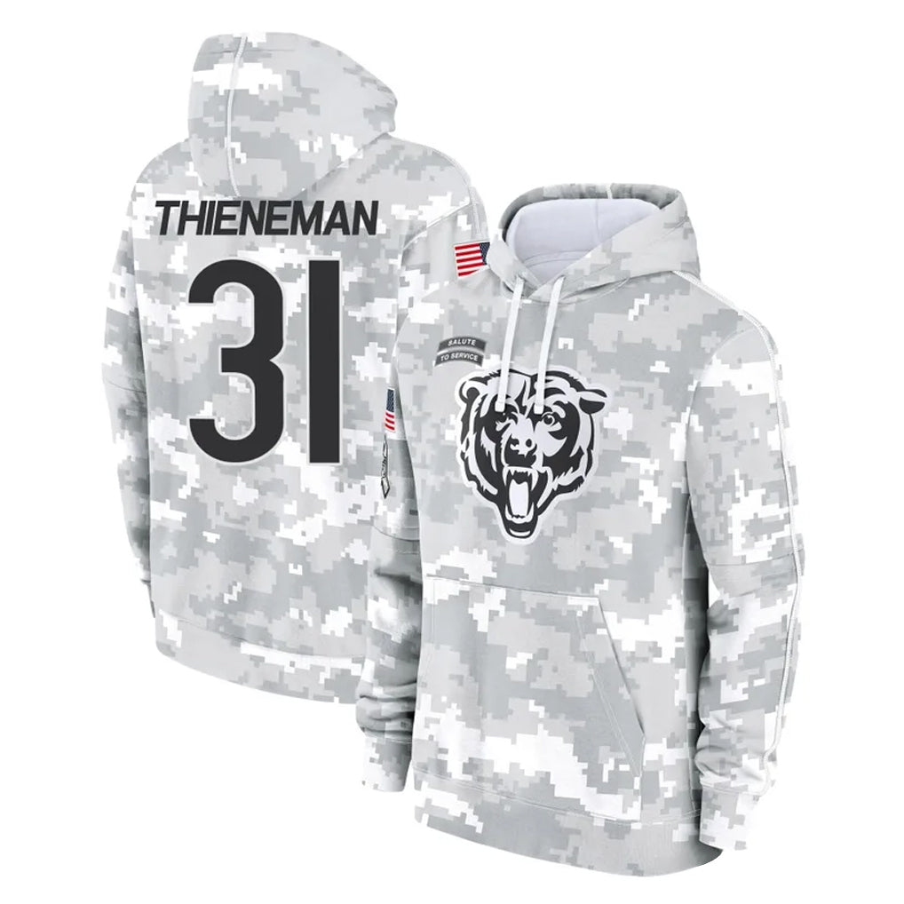 C.Bears #31 Dillon Thieneman Player Arctic Camo Salute to Service Pullover Hoodies Limited Ldoa Stitched Jerseys