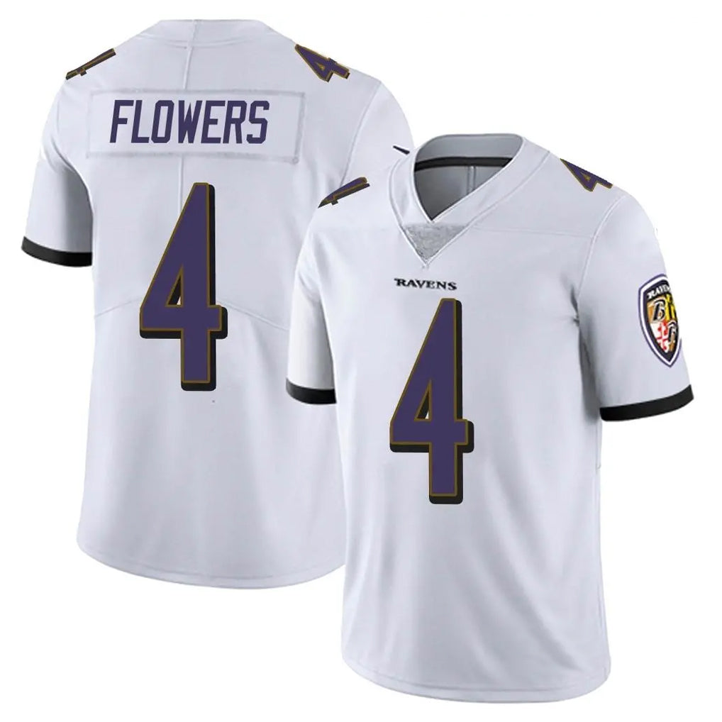 B.Ravens #4 Zay Flowers Player White Vapor F.U.S.E. Limited Ldoa Stitched Jerseys