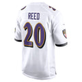 B.Ravens #20 Ed Reed Player White Alternate Game Home Ldoa Stitched Jerseys