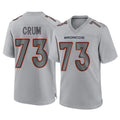 D.Broncos #73 Frank Crum Player Gray Atmosphere Fashion Limited Game Ldoa Stitched Jerseys