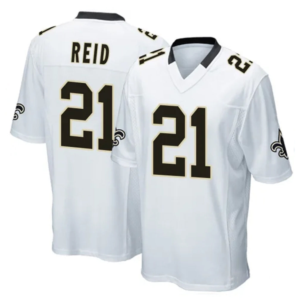 NO.Saints #21 Justin Reid Player White Home Game Ldoa Stitched Jerseys